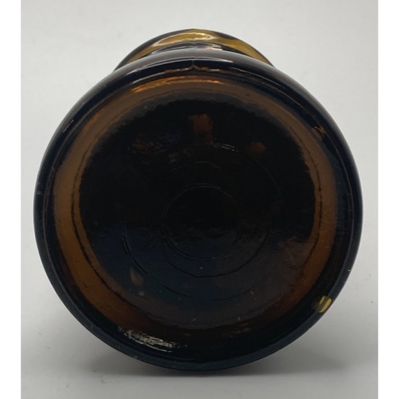 Mini Oil / Kerosene Amber Glass Lamp with Globe Graphics 5.25" Tall 2.75" @ Base - Picture 10 of 10